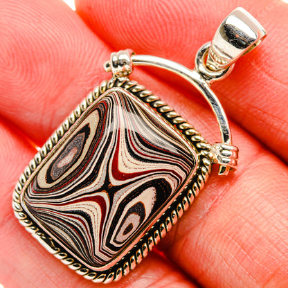Fordite Pendant 1 5/8" (925 Sterling Silver) PD37422