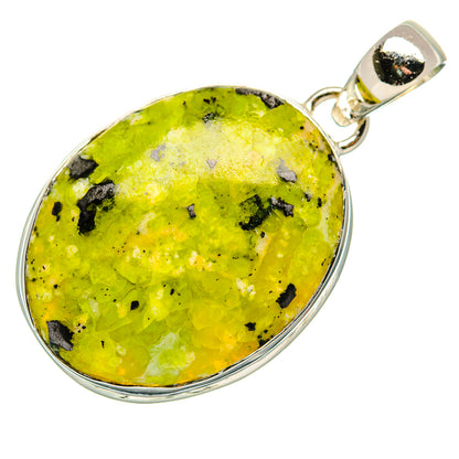 Lemon Jasper Pendant 1 3/4" (925 Sterling Silver) PD36315