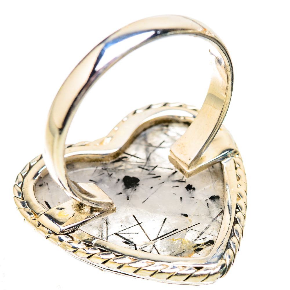 Large Tourmalinated Quartz Ring Size 10.75 (925 Sterling Silver) RING135364