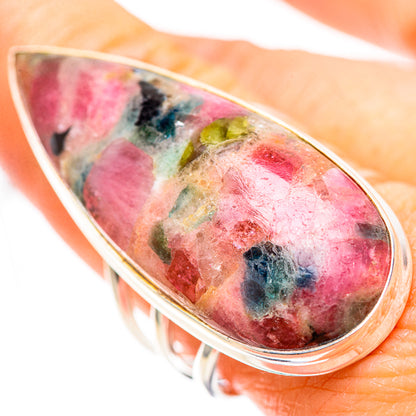 Huge Natural Tourmaline Ring Size 9.5 (925 Sterling Silver) RING136361