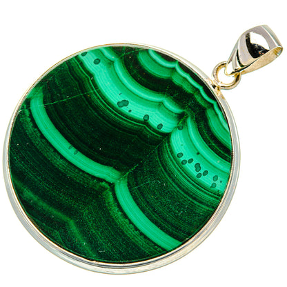 Malachite Pendant 2" (925 Sterling Silver) PD37299