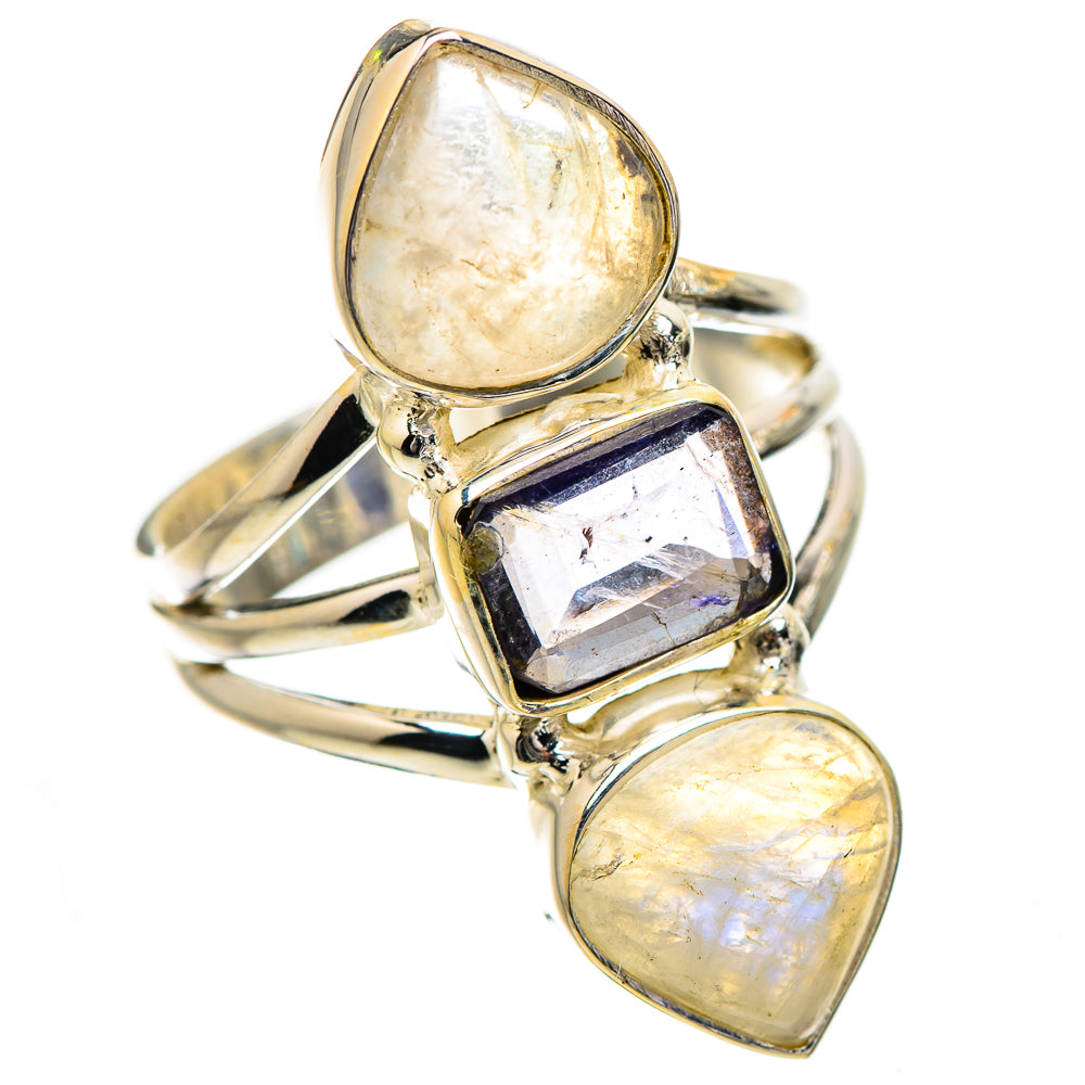 Rainbow Moonstone, Tanzanite Ring Size 7.5 (925 Sterling Silver) RING135250