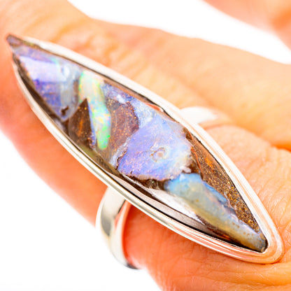 Large Australian Boulder Opal Ring Size 9 (925 Sterling Silver) RING137166