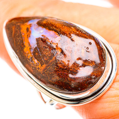 Huge Australian Boulder Opal Ring Size 10.25 (925 Sterling Silver) RING137139