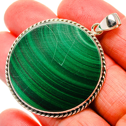 Malachite Pendant 2" (925 Sterling Silver) PD37136