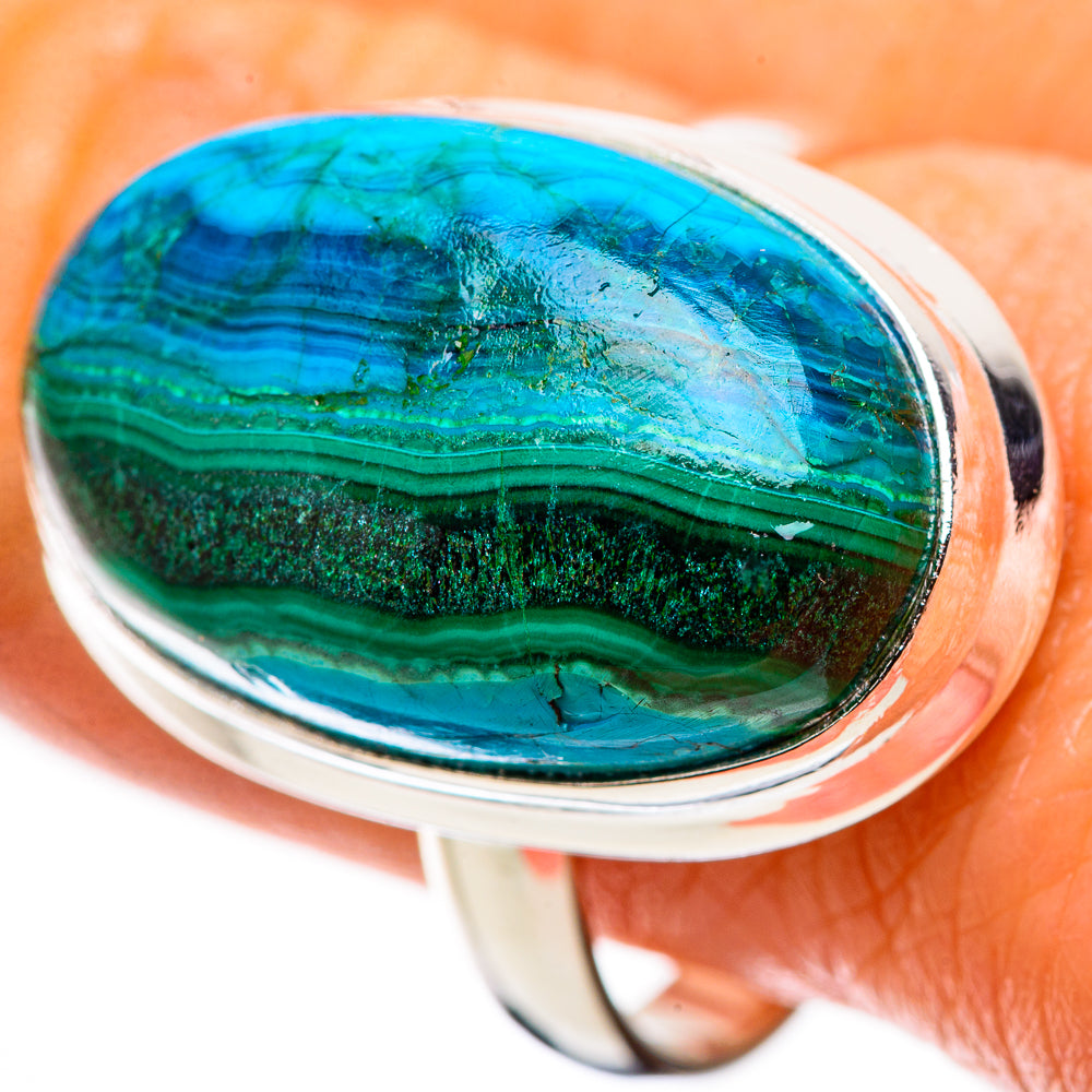 Malachite In Chrysocolla Ring Size 10 (925 Sterling Silver) RING135615