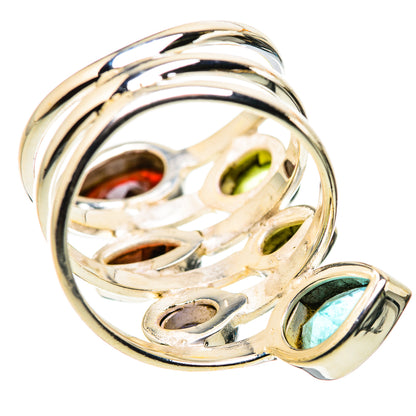 Large Garnet, Peridot, Apatite, Tanzanite Ring Size 8.75 (925 Sterling Silver) RING134746