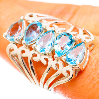 Blue Topaz Ring Size 7.25 (925 Sterling Silver) RING135211