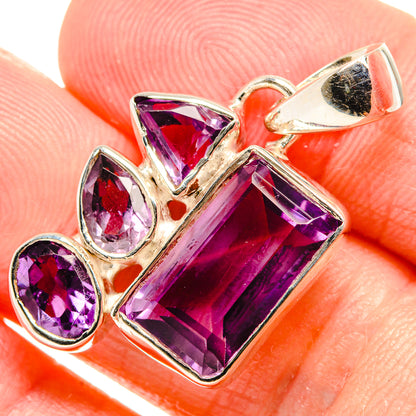 Faceted Amethyst Pendant 1 1/4" (925 Sterling Silver) PD36737