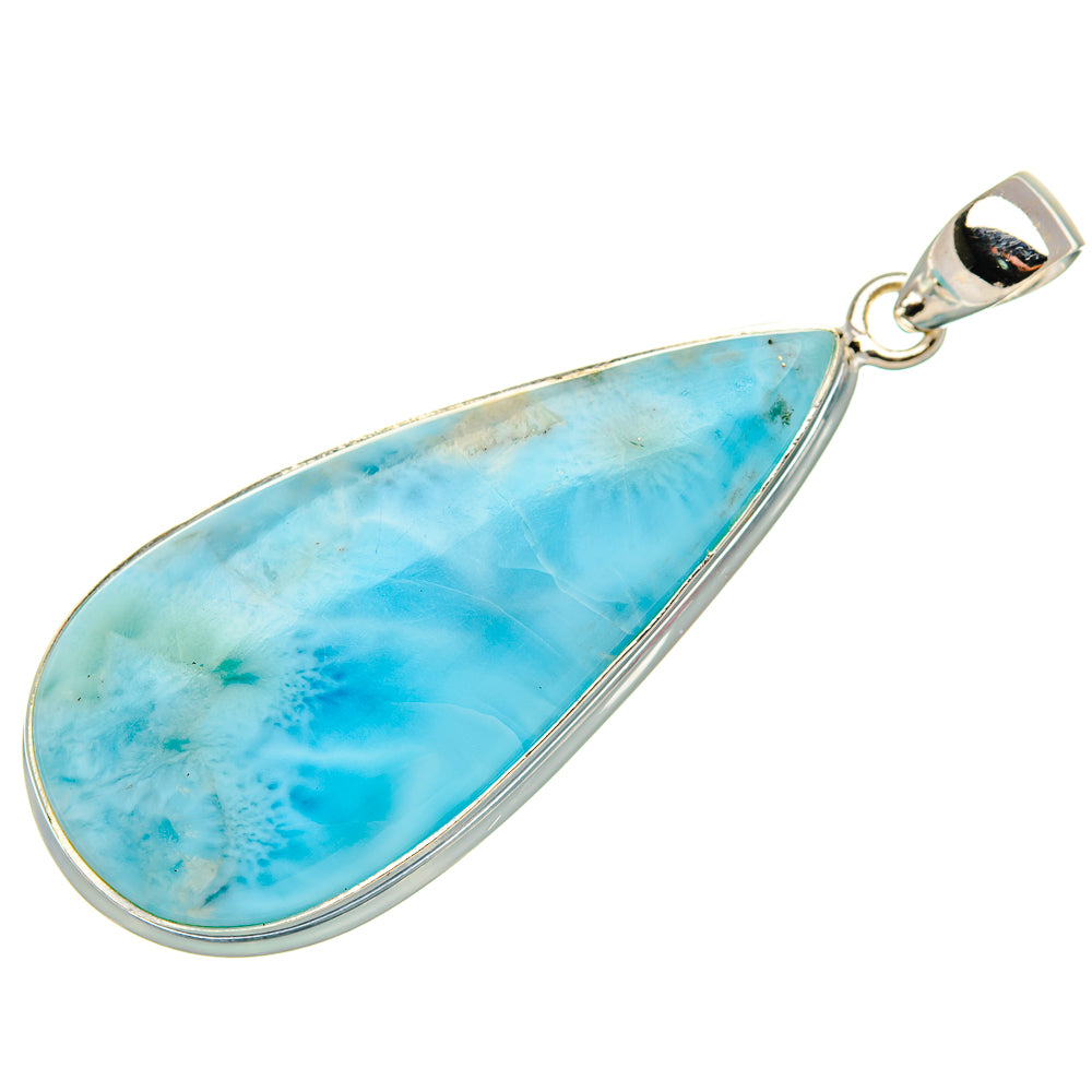 Larimar Pendant 2 1/8" (925 Sterling Silver) PD37504
