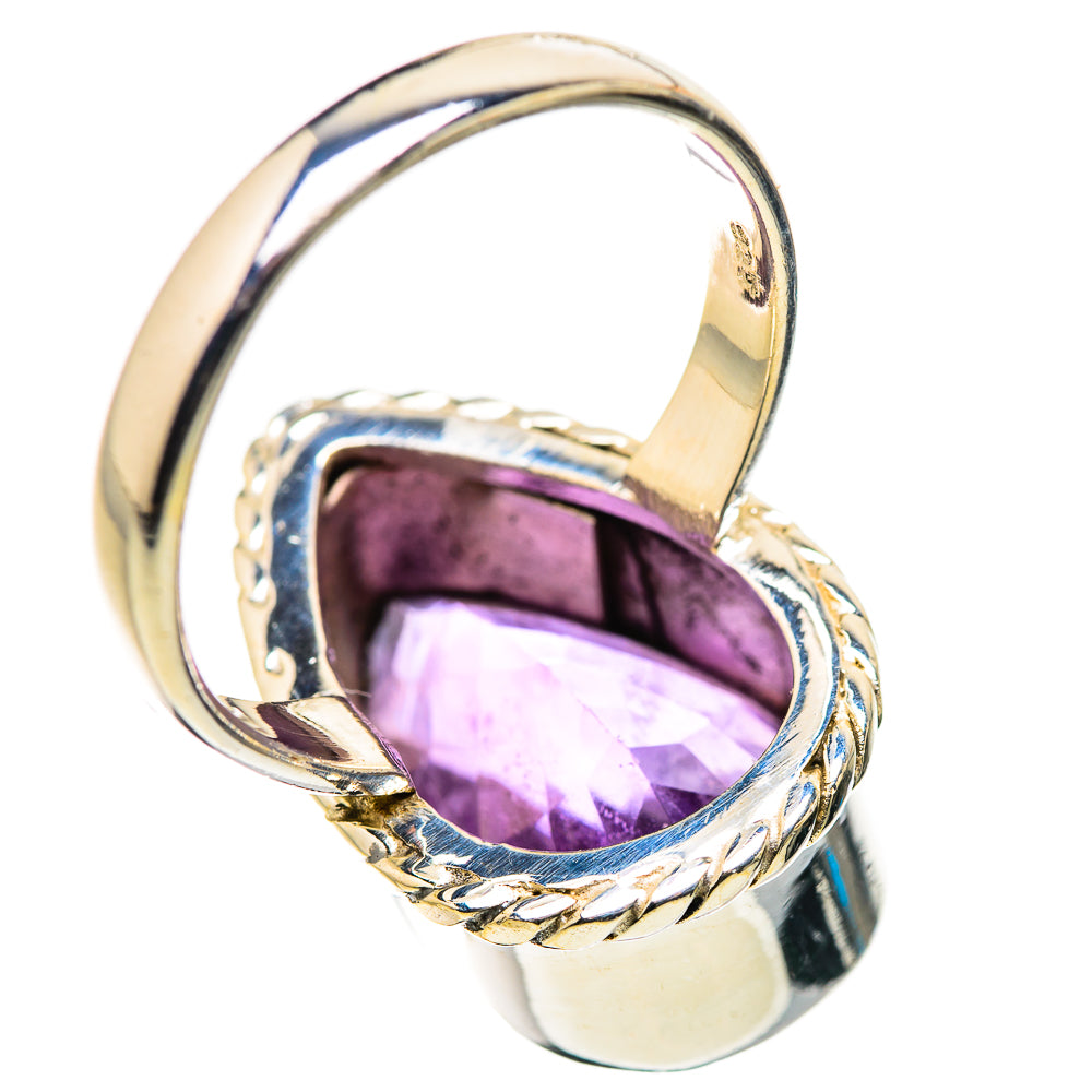 Large Faceted Amethyst Ring Size 9.75 (925 Sterling Silver) RING134754
