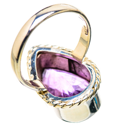 Large Faceted Amethyst Ring Size 9.75 (925 Sterling Silver) RING134754