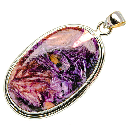 Charoite Pendant 2" (925 Sterling Silver) PD37446