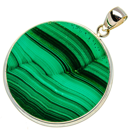 Malachite Pendant 2" (925 Sterling Silver) PD37013