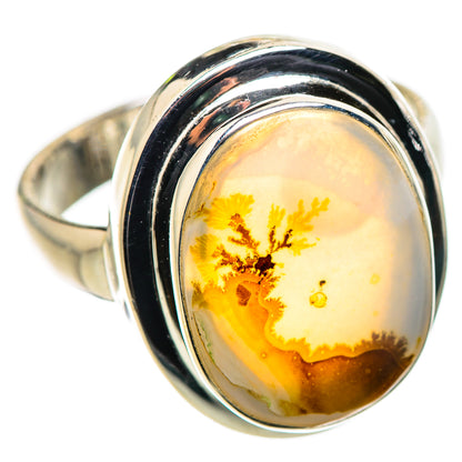 Scenic Dendritic Agate Ring Size 7.75 (925 Sterling Silver) RING135601