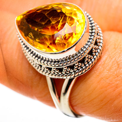 Faceted Citrine Ring Size 8 (925 Sterling Silver) RING134769