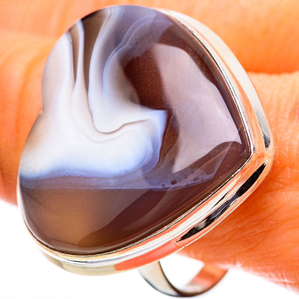 Large Botswana Agate 925 Sterling Silver Ring Size 11.75 Ana Co R135382