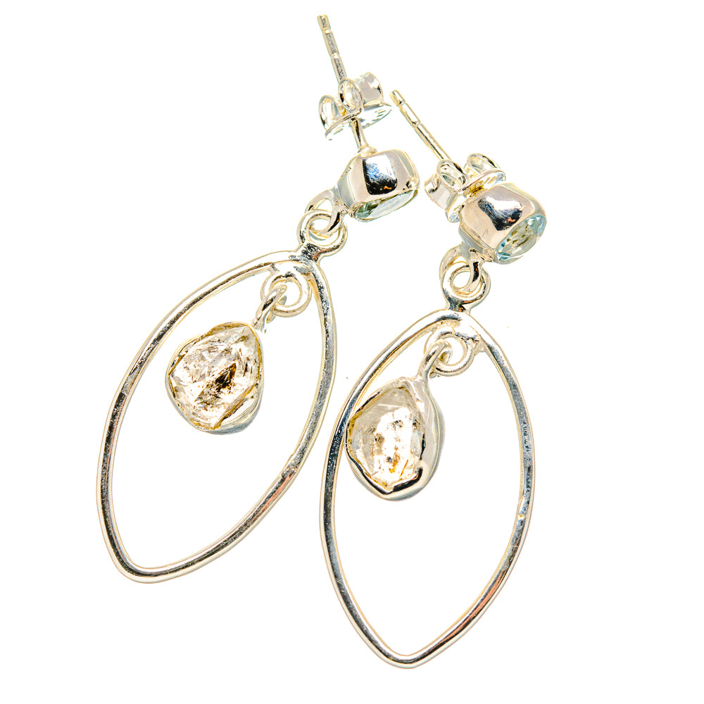 Herkimer Diamond Earrings 1 1/4" (925 Sterling Silver) EARR431478