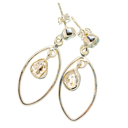 Herkimer Diamond Earrings 1 1/4" (925 Sterling Silver) EARR431478
