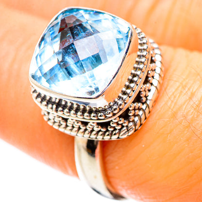 Blue Topaz Ring Size 7.25 (925 Sterling Silver) RING135276