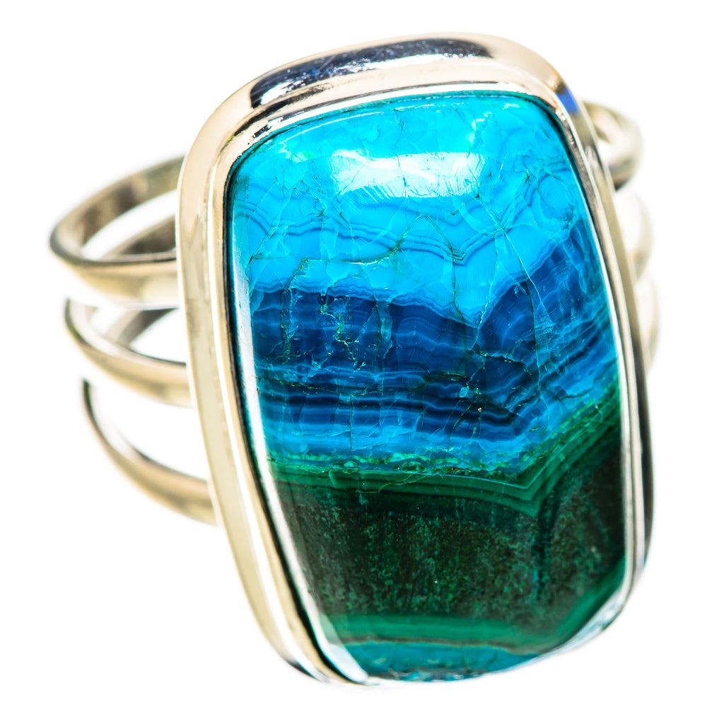 Ana Silver Co Large Malachite In Chrysocolla Ring Size 10.75 (925 Sterling Silver)