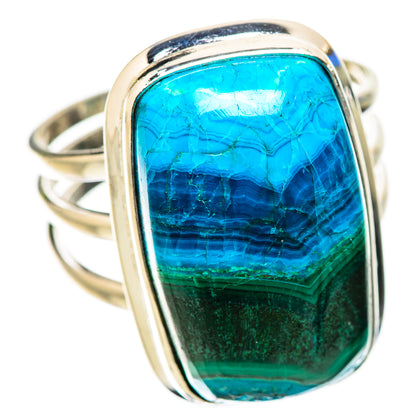 Ana Silver Co Large Malachite In Chrysocolla Ring Size 10.75 (925 Sterling Silver)