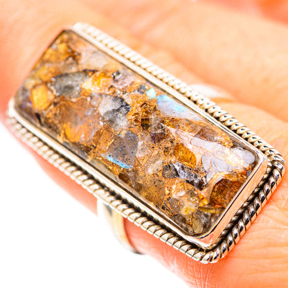 Huge Brecciated Labradorite Ring Size 8.5 (925 Sterling Silver) RING136920