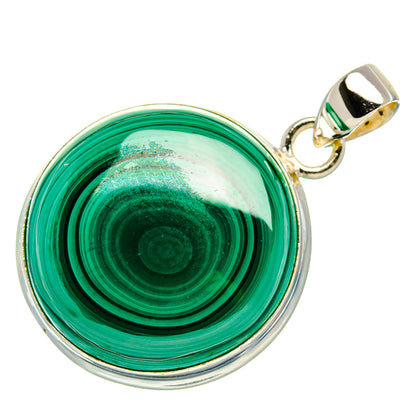 Malachite Pendant 1 1/2" (925 Sterling Silver) PD36975
