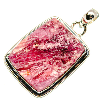 Rough Fuchsite Pendant 1 1/2" (925 Sterling Silver) PD36304