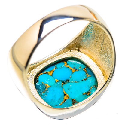 Blue Copper Composite Turquoise Ring Size 9 (925 Sterling Silver) RING135596
