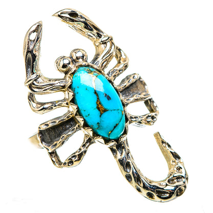 Blue Copper Composite Turquoise Ring Size 7.5 (925 Sterling Silver) RING134866