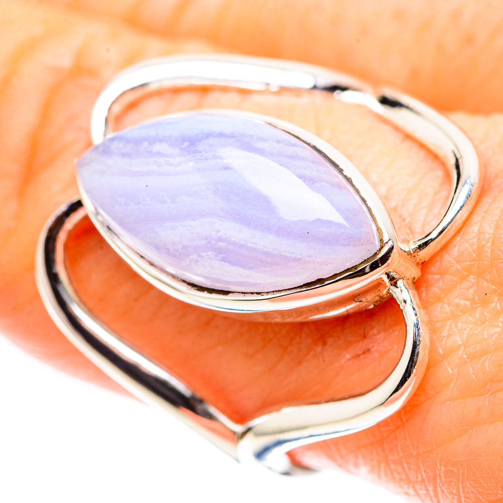 Blue Lace Agate 925 Sterling Silver Ring Size 9 (925 Sterling Silver) RING137431