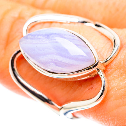 Blue Lace Agate 925 Sterling Silver Ring Size 9 (925 Sterling Silver) RING137431