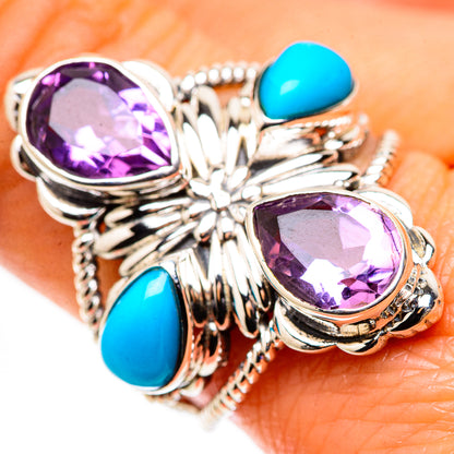 Amethyst, Sleeping Beauty Turquoise Ring Size 9.25 (925 Sterling Silver) RING134957
