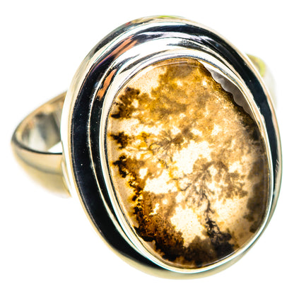Scenic Dendritic Agate Ring Size 7.75 (925 Sterling Silver) RING134870