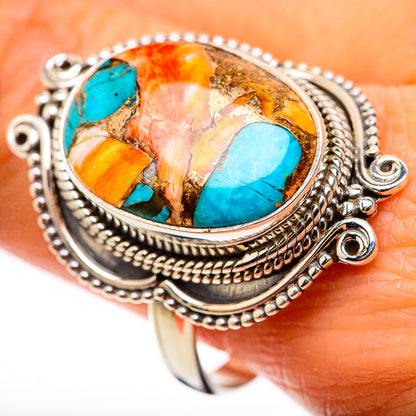 Spiny Oyster Turquoise Ring Size 10.75 (925 Sterling Silver) RING134668