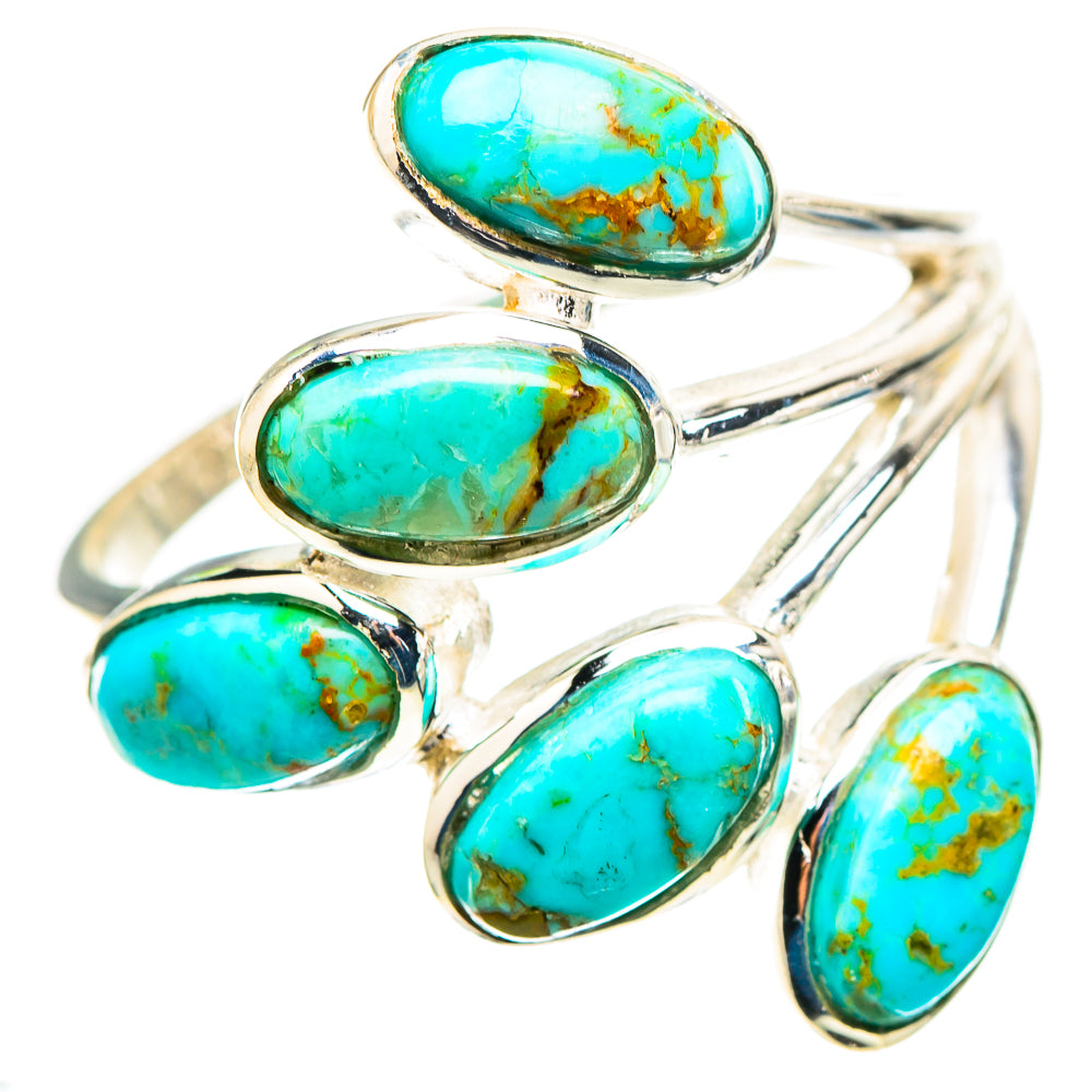 Blue Copper Composite Turquoise Ring Size 9.25 (925 Sterling Silver) RING136914