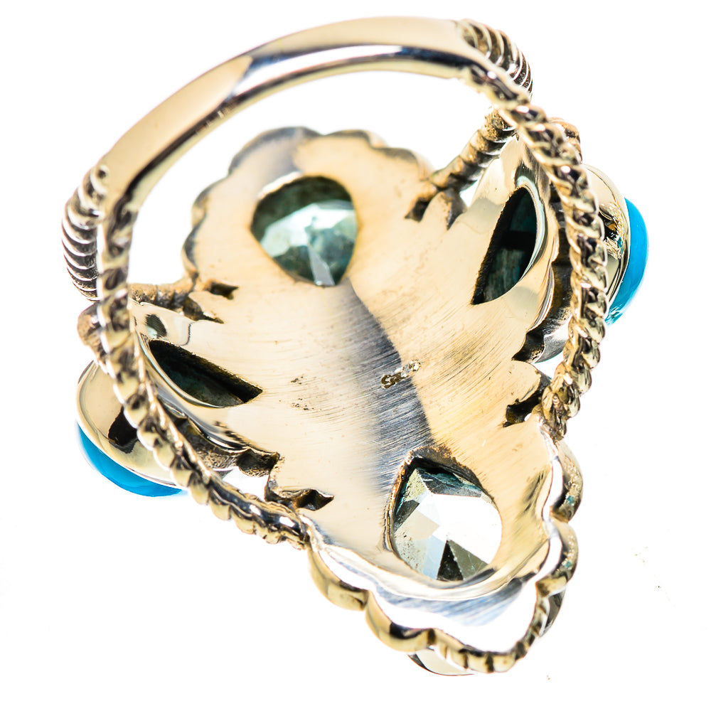 Large Blue Topaz, Sleeping Beauty Turquoise Ring Size 6 (925 Sterling Silver) RING135374