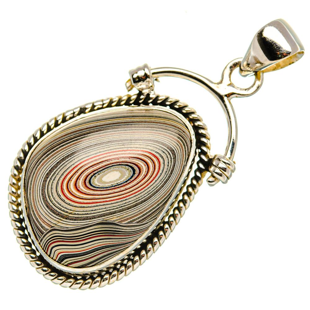 Fordite Pendant 1 3/4" (925 Sterling Silver) PD37578