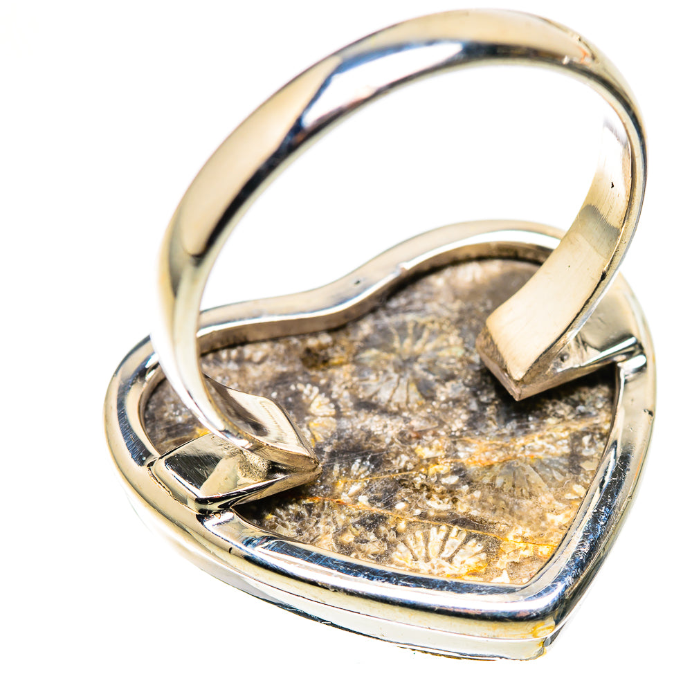 Large Fossil Coral Ring Size 10.75 (925 Sterling Silver) RING136092