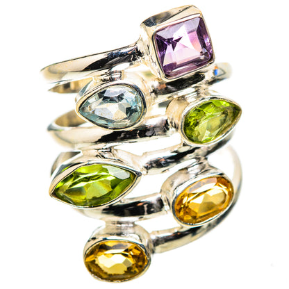 Ana Silver Co Amethyst, Citrine, Peridot, Blue Topaz Ring Size 6.5 (925 Sterling Silver)