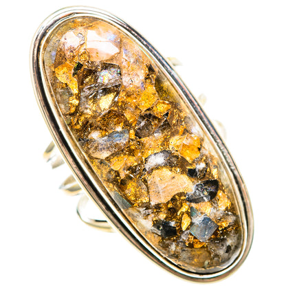 Huge Brecciated Labradorite Ring Size 10 (925 Sterling Silver) RING137126