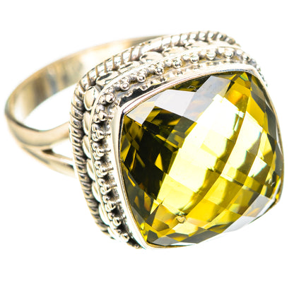 Large Faceted Citrine Ring Size 11 (925 Sterling Silver) RING136938