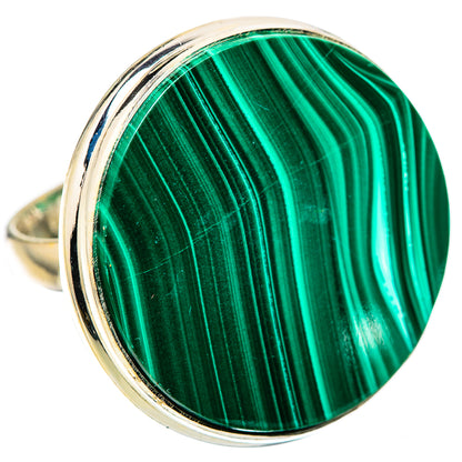 Huge Malachite Ring Size 8.25 (925 Sterling Silver) RING135974