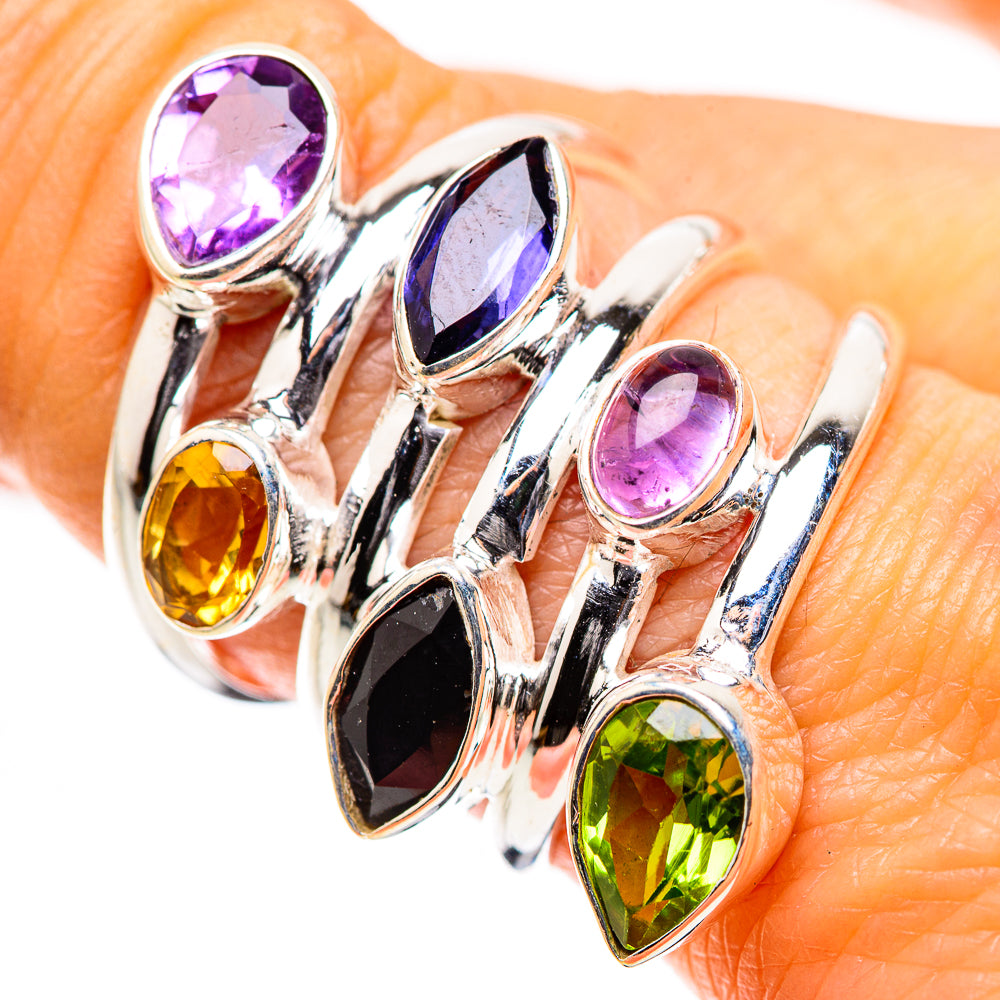 Ana Silver Co Amethyst, Citrine, Peridot, Tanzanite Ring Size 8.25 (925 Sterling Silver)