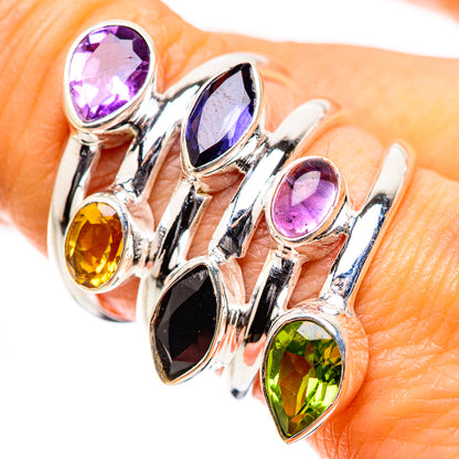 Ana Silver Co Amethyst, Citrine, Peridot, Tanzanite Ring Size 8.25 (925 Sterling Silver)