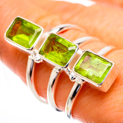 Large Peridot Ring Size 8.5 (925 Sterling Silver) RING135979