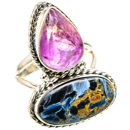 Large Pietersite, Amethyst 925 Sterling Silver Ring Size 9 (925 Sterling Silver) RING137560