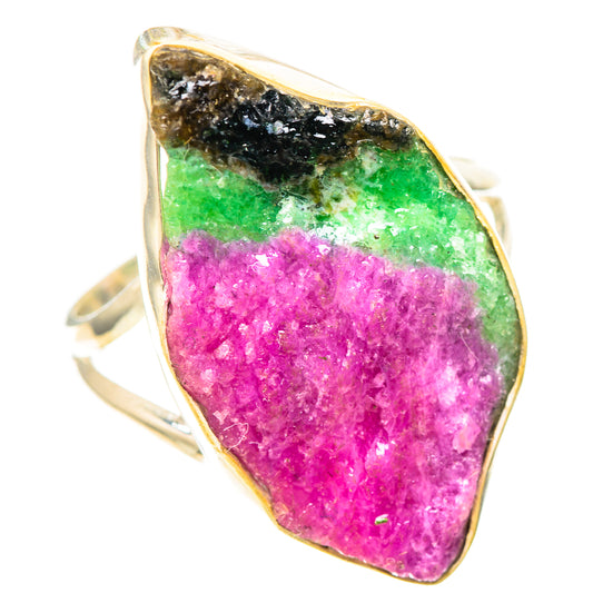 Large Rough Ruby Zoisite 925 Sterling Silver Ring Size 11.5 (925 Sterling Silver) RING137328