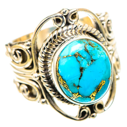 Blue Copper Composite Turquoise Ring Size 6.5 (925 Sterling Silver) RING136833